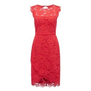 NWT Ever New Red Woven Lace Zena Wrap Dress in Sahara  Red size 2